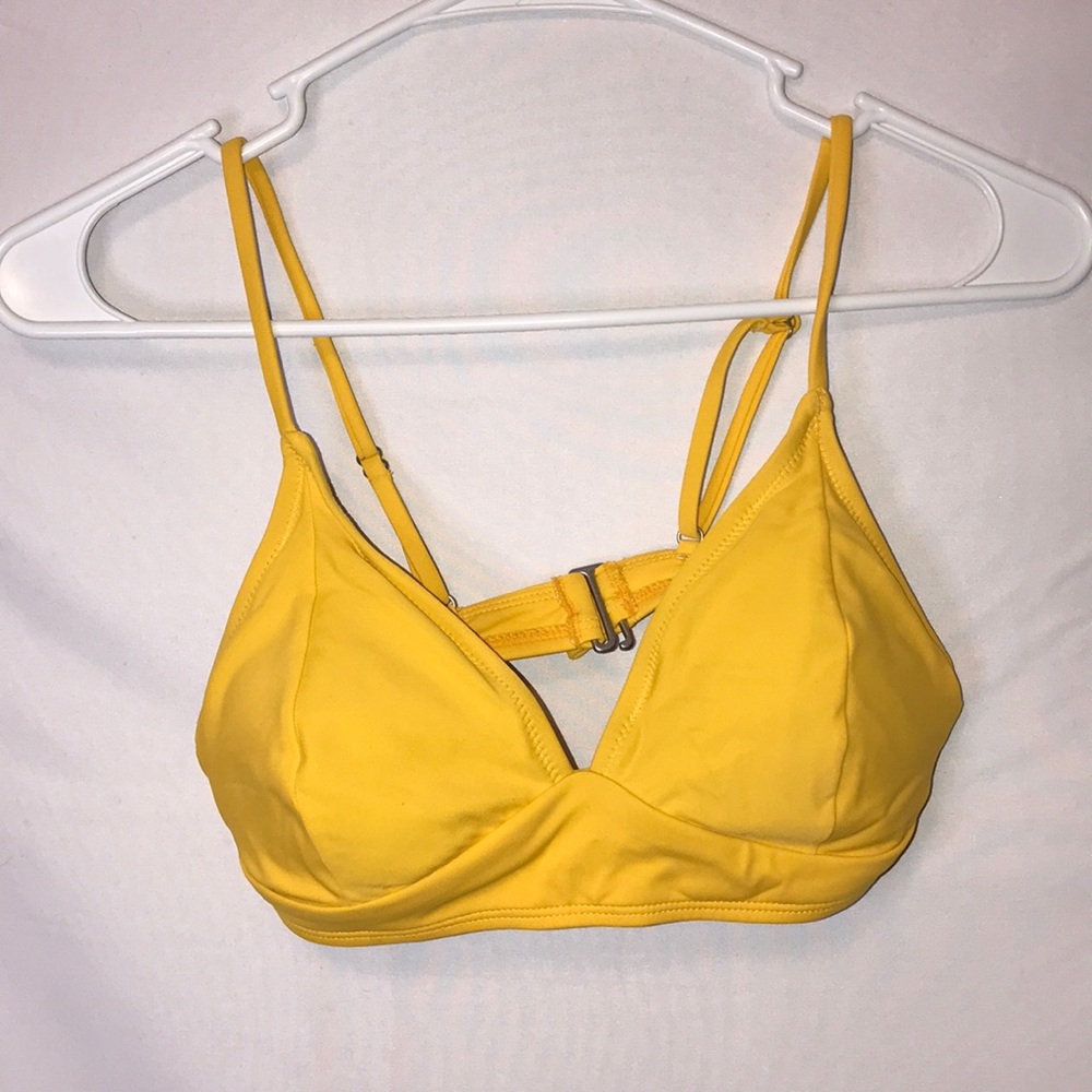 Yellow swimsuit top